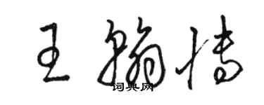 駱恆光王翰博草書個性簽名怎么寫