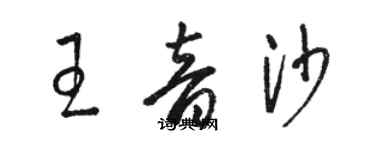 駱恆光王音沙草書個性簽名怎么寫