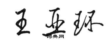 駱恆光王亞環行書個性簽名怎么寫