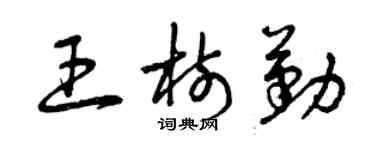 曾慶福王樹勤草書個性簽名怎么寫