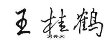 駱恆光王桂鶴行書個性簽名怎么寫