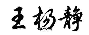 胡問遂王楊靜行書個性簽名怎么寫