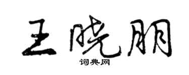 曾慶福王曉朋行書個性簽名怎么寫
