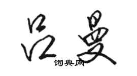 駱恆光呂曼行書個性簽名怎么寫