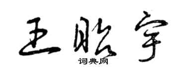 曾慶福王昭宇草書個性簽名怎么寫