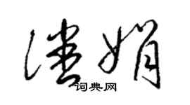 梁錦英潘娟草書個性簽名怎么寫