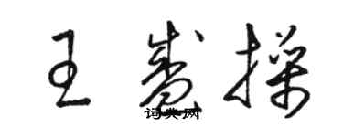 駱恆光王盛操草書個性簽名怎么寫