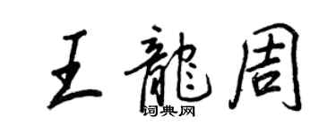 王正良王龍周行書個性簽名怎么寫