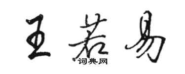 駱恆光王若易行書個性簽名怎么寫