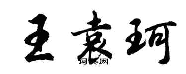 胡問遂王袁珂行書個性簽名怎么寫