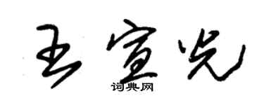 朱錫榮王宣光草書個性簽名怎么寫