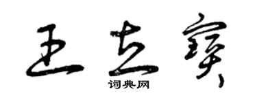 曾慶福王立寶草書個性簽名怎么寫