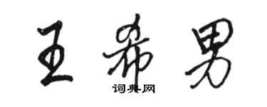 駱恆光王希男行書個性簽名怎么寫