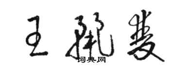駱恆光王麗雙草書個性簽名怎么寫