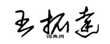 朱錫榮王拓達草書個性簽名怎么寫