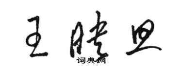 駱恆光王映旦草書個性簽名怎么寫