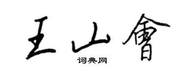 王正良王山會行書個性簽名怎么寫