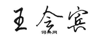 駱恆光王會賓行書個性簽名怎么寫