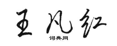 駱恆光王凡紅行書個性簽名怎么寫