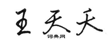 駱恆光王天夭行書個性簽名怎么寫
