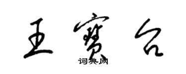 梁錦英王寶台草書個性簽名怎么寫