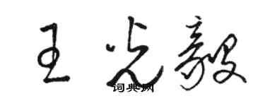 駱恆光王光毅草書個性簽名怎么寫