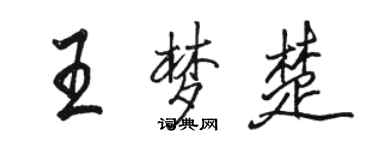 駱恆光王夢楚行書個性簽名怎么寫