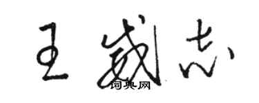 駱恆光王威志草書個性簽名怎么寫