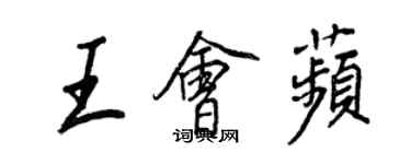 王正良王會苹行書個性簽名怎么寫