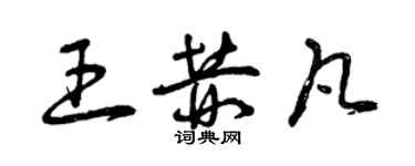 曾慶福王赫凡草書個性簽名怎么寫