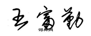 朱錫榮王富勤草書個性簽名怎么寫