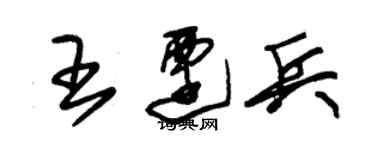 朱錫榮王遷兵草書個性簽名怎么寫