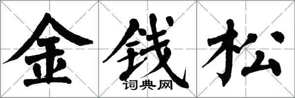翁闓運金錢松楷書怎么寫