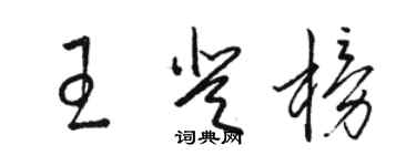 駱恆光王登榜草書個性簽名怎么寫