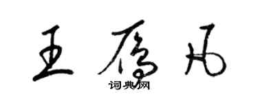 梁錦英王雁凡草書個性簽名怎么寫