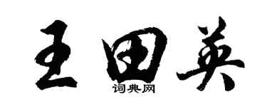 胡問遂王田英行書個性簽名怎么寫