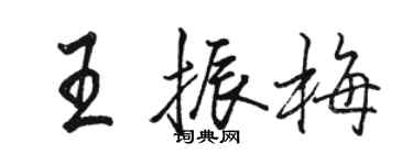 駱恆光王振梅行書個性簽名怎么寫