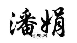 胡問遂潘娟行書個性簽名怎么寫
