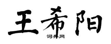 翁闓運王希陽楷書個性簽名怎么寫