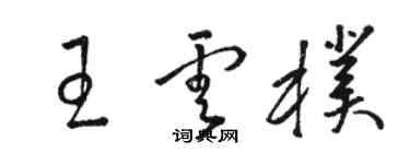 駱恆光王雲朴草書個性簽名怎么寫