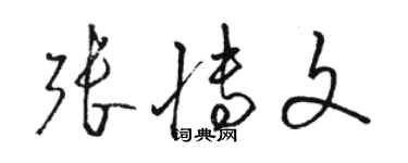 駱恆光張博文草書個性簽名怎么寫