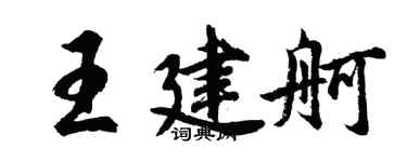 胡問遂王建舸行書個性簽名怎么寫
