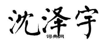 翁闓運沈澤宇楷書個性簽名怎么寫