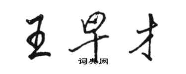 駱恆光王早才行書個性簽名怎么寫