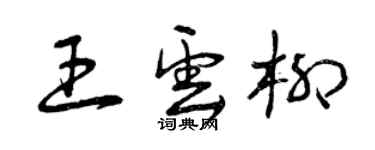 曾慶福王雲柳草書個性簽名怎么寫