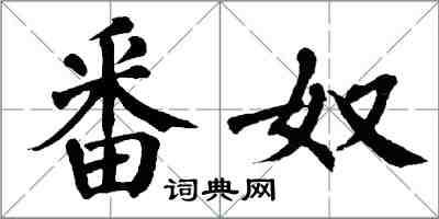 翁闓運番奴楷書怎么寫