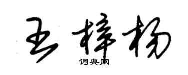 朱錫榮王梓楊草書個性簽名怎么寫