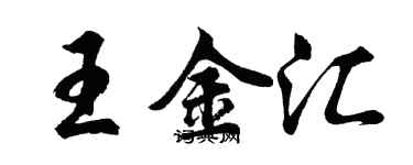 胡問遂王金匯行書個性簽名怎么寫