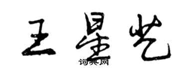 曾慶福王星藝行書個性簽名怎么寫