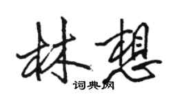 駱恆光林想行書個性簽名怎么寫